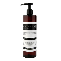 Premium Hair & body wash with Green Tea fragrance in apothecary style, aesthetic packaging by The Spa Collection